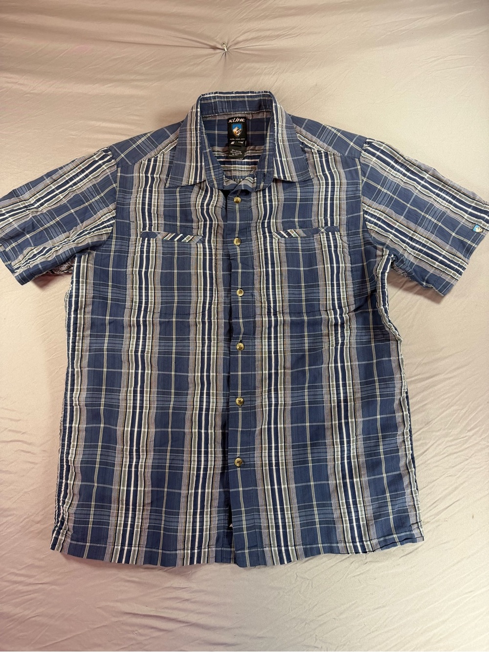 Kuhl Athletik Fit Men’s Short Sleeve Cotton Blend Outdoor Shirt Large